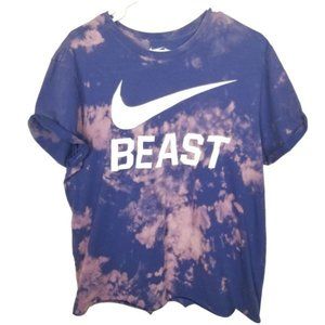 The Nike Tee Mens XL Purple Tie Dye Beast Shirt Dri Fit Athletic Cut Pullover